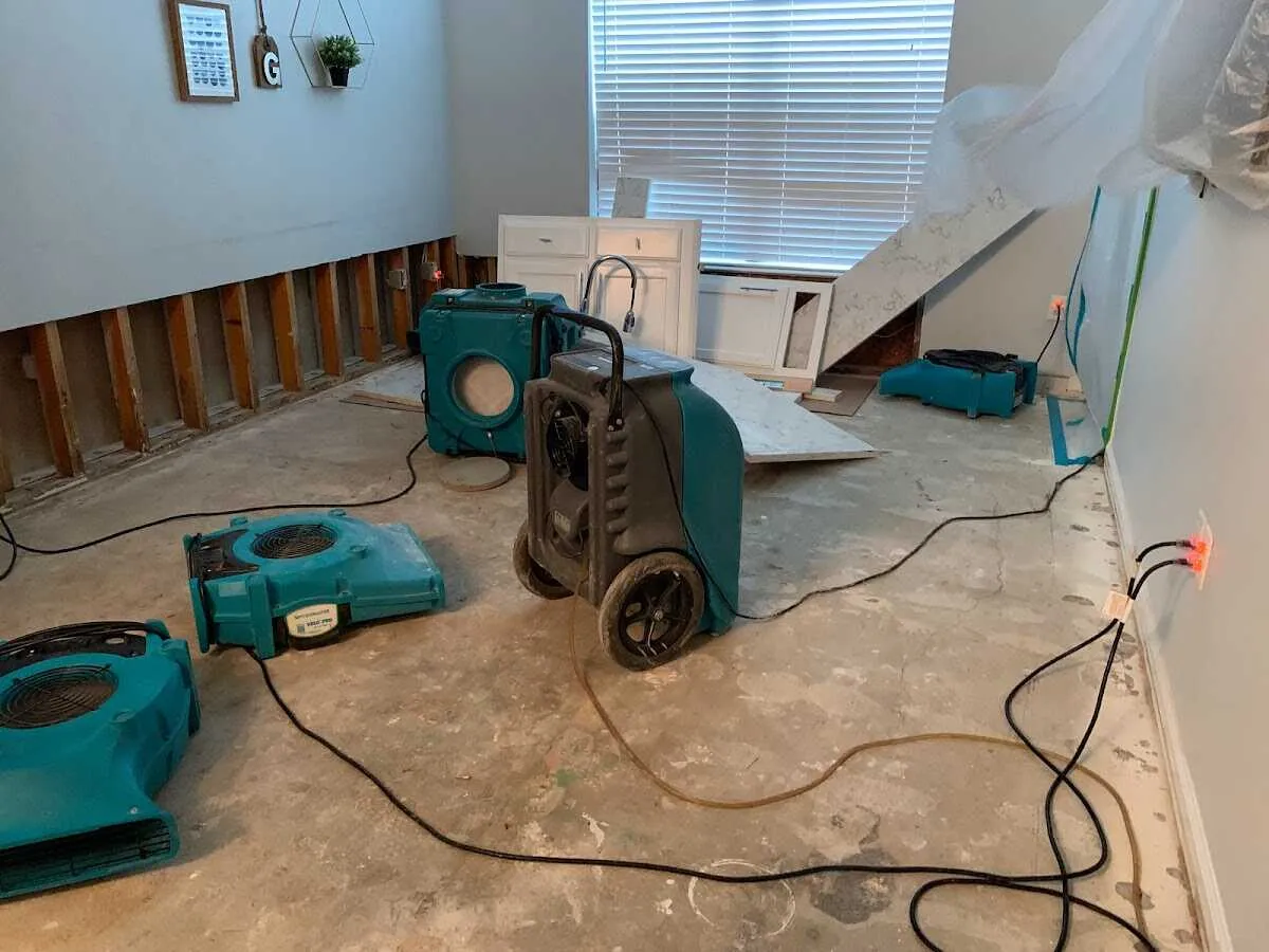 Dehumidifier in flood-cut room for Water Extraction & Removal in West Cocalico